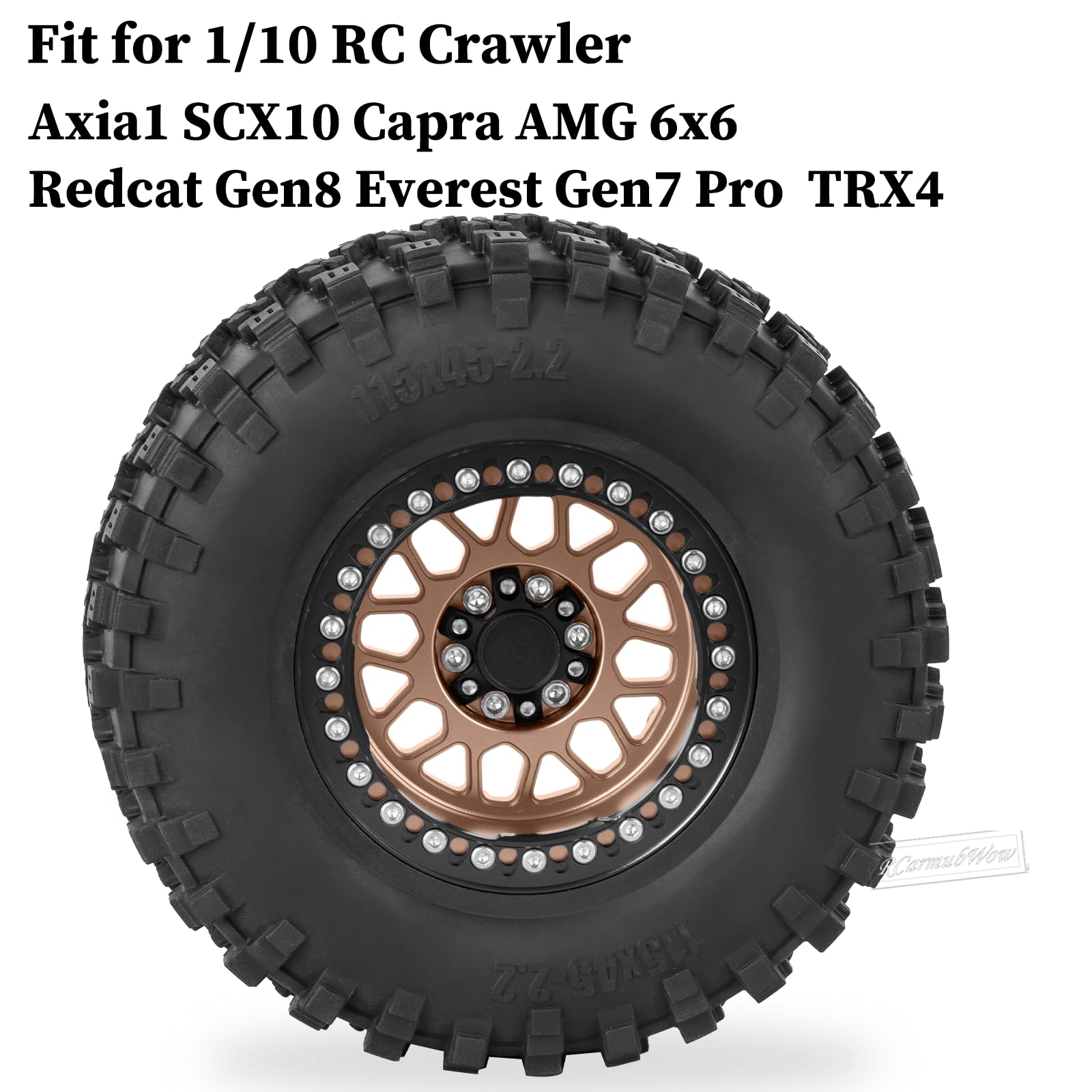 Amazon | RCarmubWow RC 2.2 ビードロックタイヤセット 2.2インチ